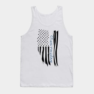 Custodian American Flag 4th Of July Gift Custodians Janitor Tank Top